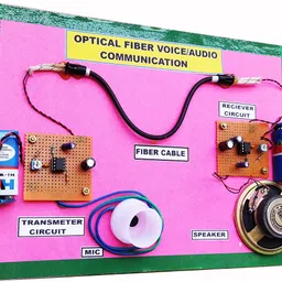 rawat science project Optical Fibre Audio/Voice Communication Working Model and Project Educational Electronic Hobby Kit image 3