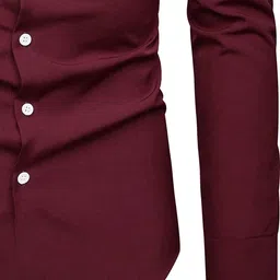 vida loca Men Slim Fit Solid Spread Collar Casual Shirt image 5