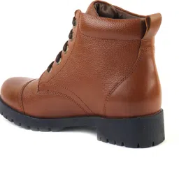 XHUGOY 2001 TAN (RED COLOUR) OXFORD BIKER/POLICE ANKLE LACE-UP BOOTS FOR BOYS/WOMEN Boots For Women image 4