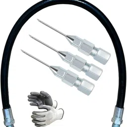 epitech mart 3PC Grease Gun Needle Tip of The Mouth Grease Gun Needle With 12'' Black Pipe Manual Dispenser-picture-23