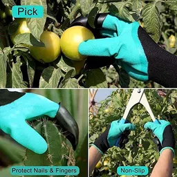 green touch Home Gardening tools items combo, Gardening hoe eith prong,cutter,gloves clawns Garden Tool Kit image 5