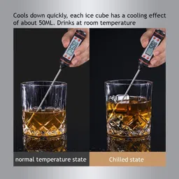 sonani Stainless Steel 8PC ICE Cube Reusable Ice Cubes Stones, Ice Cubes Set Multicolor Steel Ice Cube Tray image 3