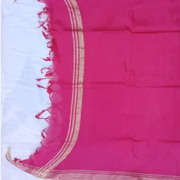 umzah Bhagalpuri Silk Solid Pink Women Dupatta image 2