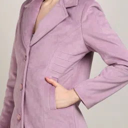 razimen tweed Solid Coat For Women image 4