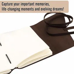 di-kraft Leather Diary Writing Notebook 7 x 5 inches - Antique Handmade A5 Diary Unruled 200 Pages image 5