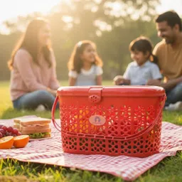 prakash Plastic Flora Basket Storage Basket image 4