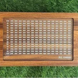 wynx Counting Target Money Box | Coin Box for Saving | Wooden Money Saving Box Coin Bank image 3