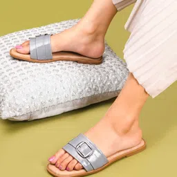 THE STHAPAK BLESS YOUR FEET Women Open Toe Flats with Buckles-picture-37