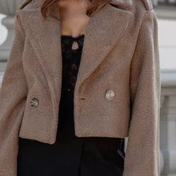 bebe Women Lapel Collar Solid Tailored Jacket image 4