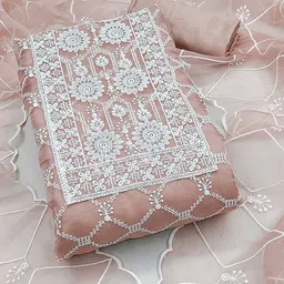 KALINI Embroidered Organza Unstitched Dress Material-picture-37