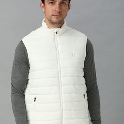 Van Heusen Innerwear Athleisure Men High Neck Sleeveless Quilted Jacket-picture-2