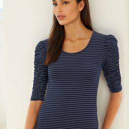 Stylecast X Slyck Women Striped Puff Sleeves T-shirt-picture-30