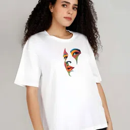KAIDO Graphic Printed Drop-Shoulder Sleeves Cotton Oversized T-shirt-picture-38