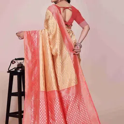 Moda Rapido Woven Design Zari Silk Cotton Saree image 4