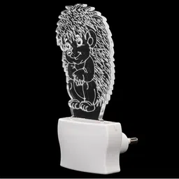 1ST TIME White & Transparent 3D Illusion LED Plug Night Lamps image 2