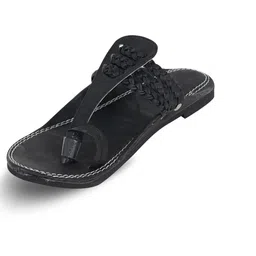 DFR Men Black Synthetic Comfort Sandals image 4