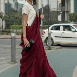 SHYAMALI BOUTIQUE Colourblocked Block Print Saree image 5