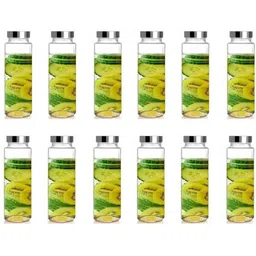 1ST TIME Set Of 12 Transparent Glass Freezer Safe Water Bottle-image-99