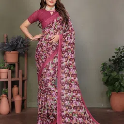 Moda Rapido Printed Ethnic Motifs Saree image 1
