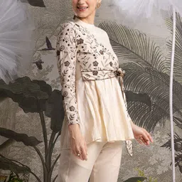 WEAVLLITE Printed High-Neck Tunic With Trousers Co-Ords image 5