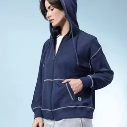 glitchez Contrast Stitch Hooded Sweatshirt image 5