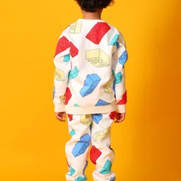 Anthrilo Boys Block Builder Printed Long Sleeves Sweatshirt With Joggers image 3