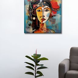 OLIVE TREE Black & Orange 1 Piece Canvas Religious Wall Paintings-picture-9