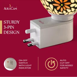 AuraCam Camphor Night Lamp & Electric Diffuser image 2