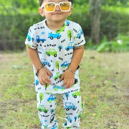 Emblica Unisex Kids Printed T-shirt with Trousers-image-3