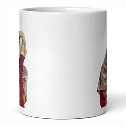 Mr UVD White & Brown Graphic Printed Ceramic Glossy Mug 350 ml image 4
