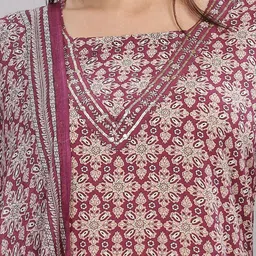 BulBul Women Ethnic Motifs Printed Regular Kurti with Palazzos & With Dupatta image 2