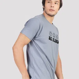 Greylongg Men Typography Printed Round Neck Cotton T-shirt image 3