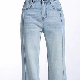 StyleCast Women Flared High-Rise Light Fade Jeans With Center Seam Detail image 4