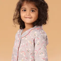 The Mini Trunk Unisex Kids Printed Night suit image 5