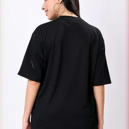 TQH Pack Of 2 Typography Printed Drop Shoulder Sleeves Cotton Oversized T-shirts image 4