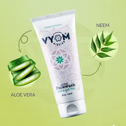 VYOM INDIA ORGANICS Acne Face Wash With Neem & Aloevera- 100 ml image 3