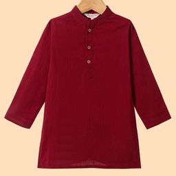 LIL DRAMA Boys Animal Solid Long Sleeves Regular Kurta-picture-49