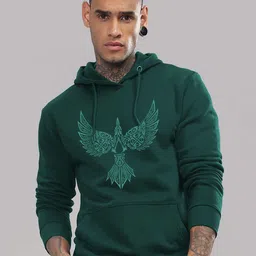 ADRO Men Printed Hooded Sweatshirt image 1