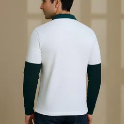 Try This Men Colourblocked Polo Collar Pockets 1 T-shirt image 4