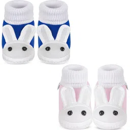 NESKA MODA Kids Set of 2 Cotton Booties image 4