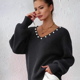 Blooming Tales Women Ribbed Pullover-image-91