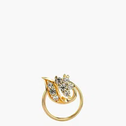 VALANOVA Women 14K Yellow Gold & Certified Lab Grown Diamond Nosepin 0.43 gm-picture-17