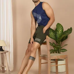 Sweet Dreams Men Mid-Rise Woven Lounge Shorts-image-95