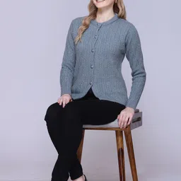 FIRST SLEEP Self Design Woollen Cardigan image 3