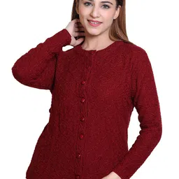 Varenyam Self Design Cardigan Sweater-picture-21