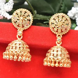 MEIRA JEWELLERY Dome Shaped Jhumkas-picture-26