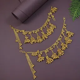 I Jewels Gold-Plated Geometric Shaped Ear-Chains image 3