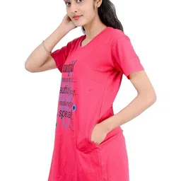 DDASPRATION Women Typography 2 Printed Pockets T-shirt image 2