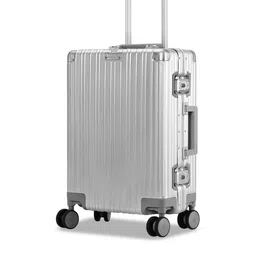 EUME Hard Sided Aluminium Cabin Luggage Trolley Bag-picture-10