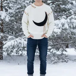 Mast & Harbour Men Printed Pullover with Embroidered Detail-picture-16